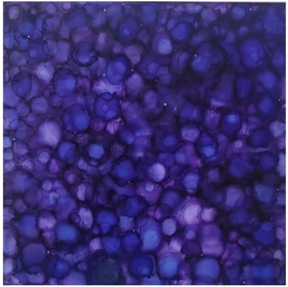 Hand Crafted Purple and Blue Abstract Design 12 x 12 Inches Canvas Painting
